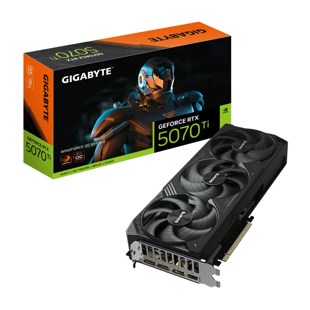 PLACA DE VIDEO GIGABYTE GEFORCE RTX 5070 TI WINDFORCE SFF 16G