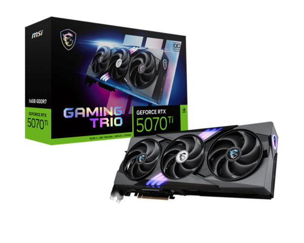 Placa de Video MSI GeForce RTX 5070 Ti Gaming Trio OC Plus 16GB