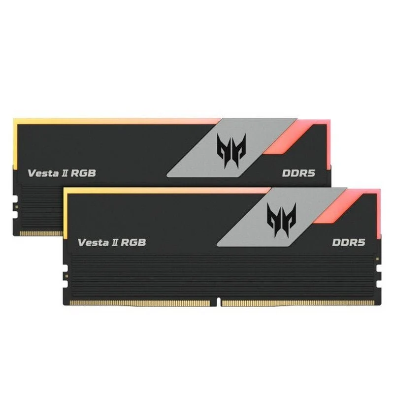 MEMORIA RAM DDR5 ACER PREDATOR 32GB 2X16GB 6000 MHZ VESTA II RGB BLACK CL32 AMD EXPO / INTEL XMP