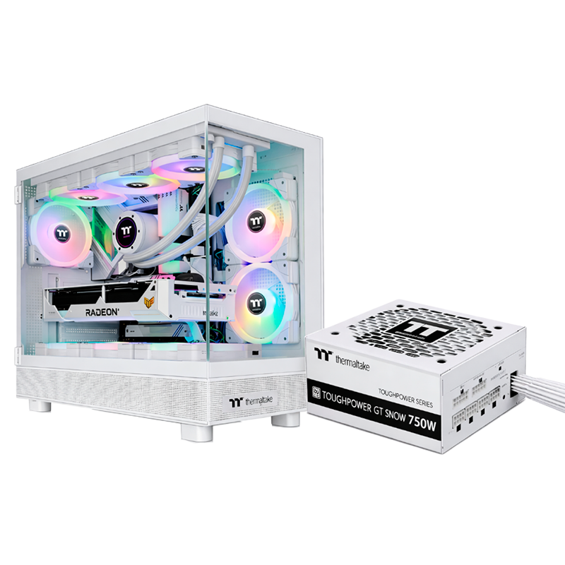 Gabinete THERMALTAKE View 270 + 750W 80+ Gold White Edition