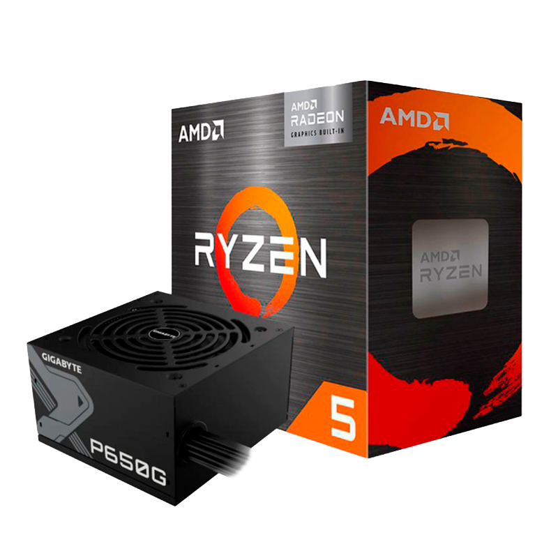 Combo Actualizacion FUENTE 650W 80+ Gold + AMD Ryzen 5 5600GT
