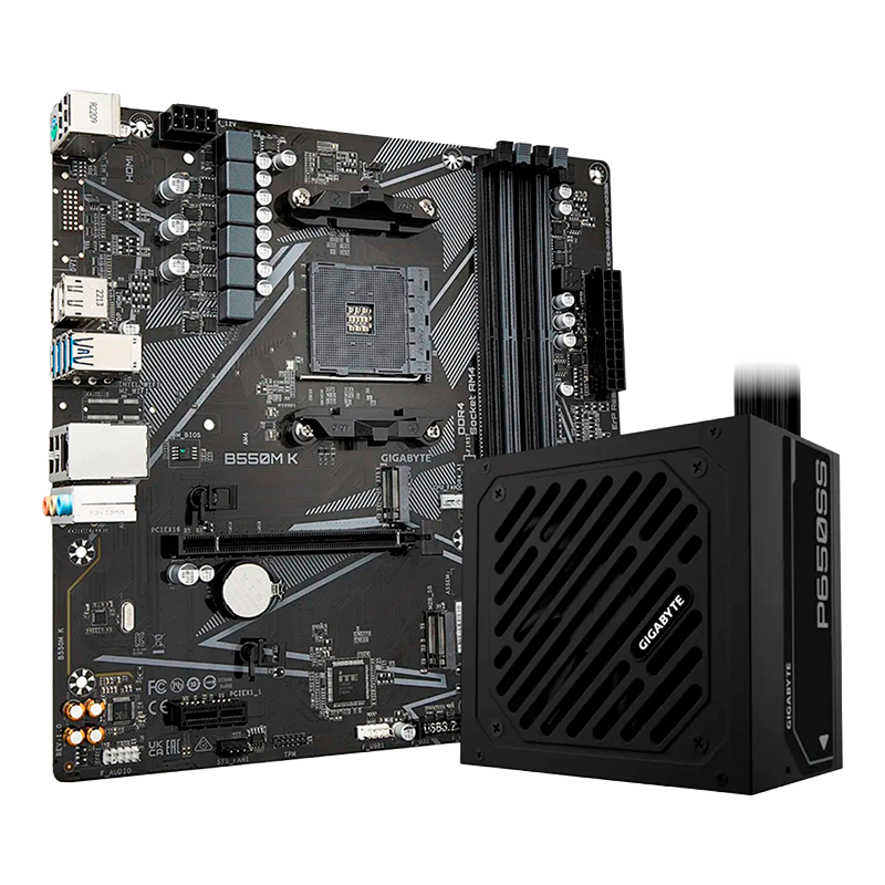 Combo Actualizacion FUENTE 650W 80+ Silver + GIGABYTE B550M K