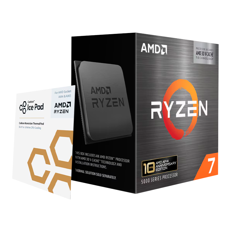 MICRO PROCESADOR AMD RYZEN 7 5800X3D 10TH EDICION 4.5 GHZ TURBO S/COOLER - AM4