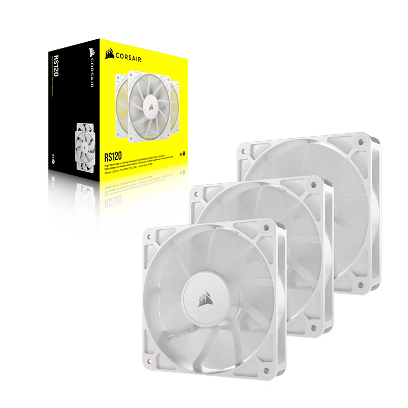 FAN COOLER CORSAIR RS120 PACK X3 WHITE 120MM