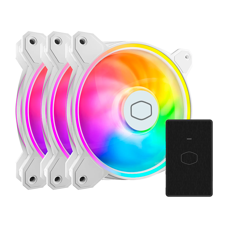 FAN Cooler COOLER MASTER MF120 Halo 2 ARGB Pack x3 White 120MM