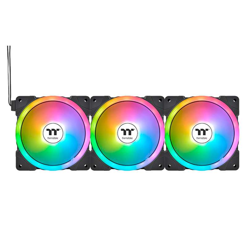 FAN COOLER THERMALTAKE SWAFAN EX12 PREMIUM EDITION ARGB PACK X3 BLACK 120MM