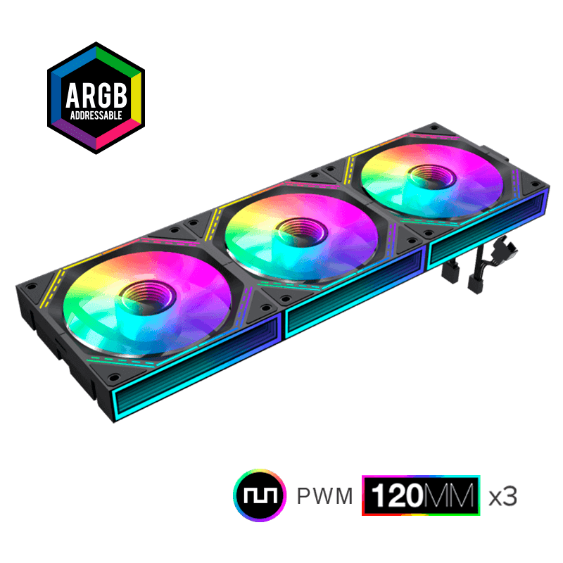 FAN COOLER GAMEMAX MAGNETICOS PACK X3 120MM ARGB