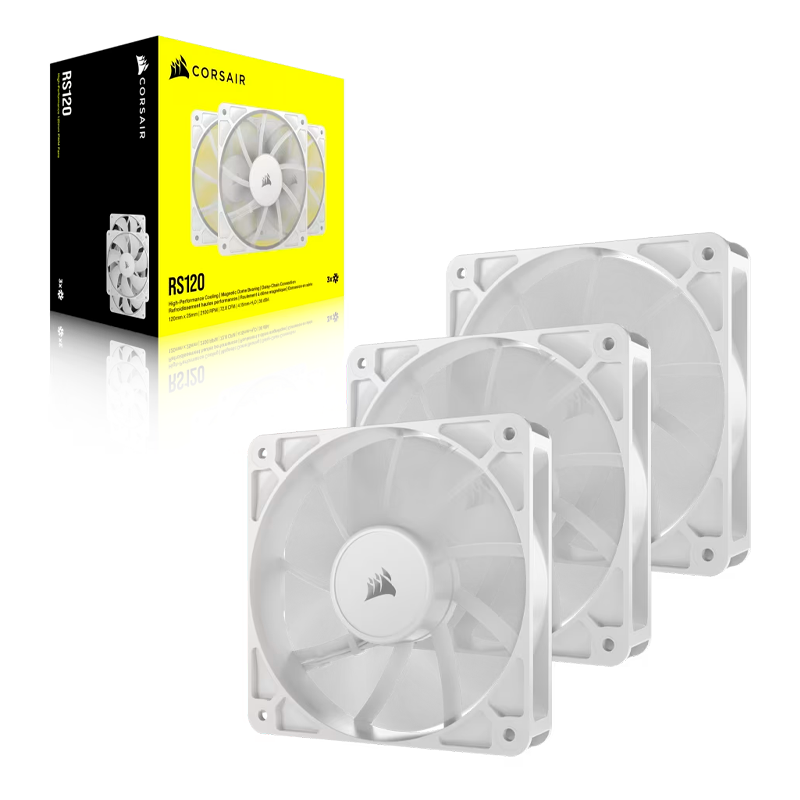 FAN Cooler CORSAIR RS120 White Pack x3
