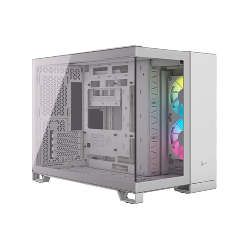 Gabinete CORSAIR 2500X Link TG White x2 Fans RGB