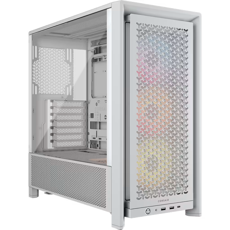 GABINETE CORSAIR 4000D FRAME RS ARGB WHITE X3 FANS