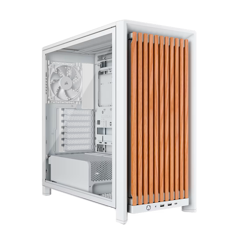 Gabinete CORSAIR 4000D Frame Wood White x4 Fans
