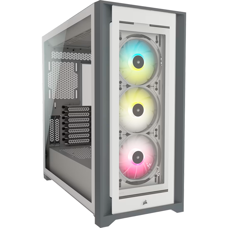 Gabinete CORSAIR 5000X White x3 Fans ARGB