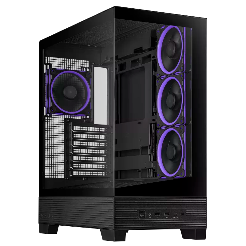 Gabinete ASUS A31 Plus TG x4 Fans ARGB Black