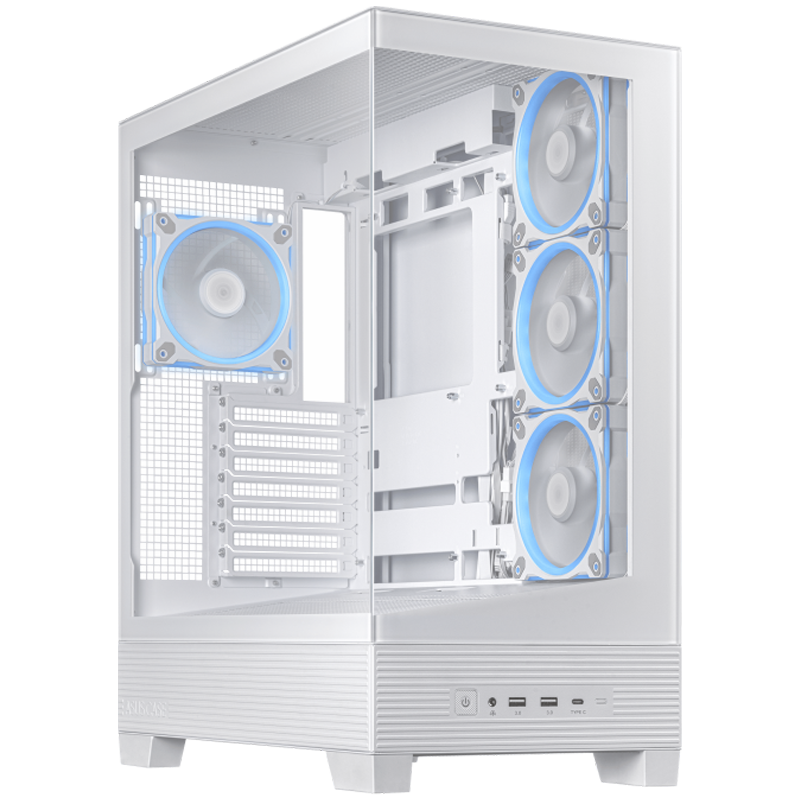 GABINETE ASUS A31 PLUS TG X4 FANS ARGB WHITE