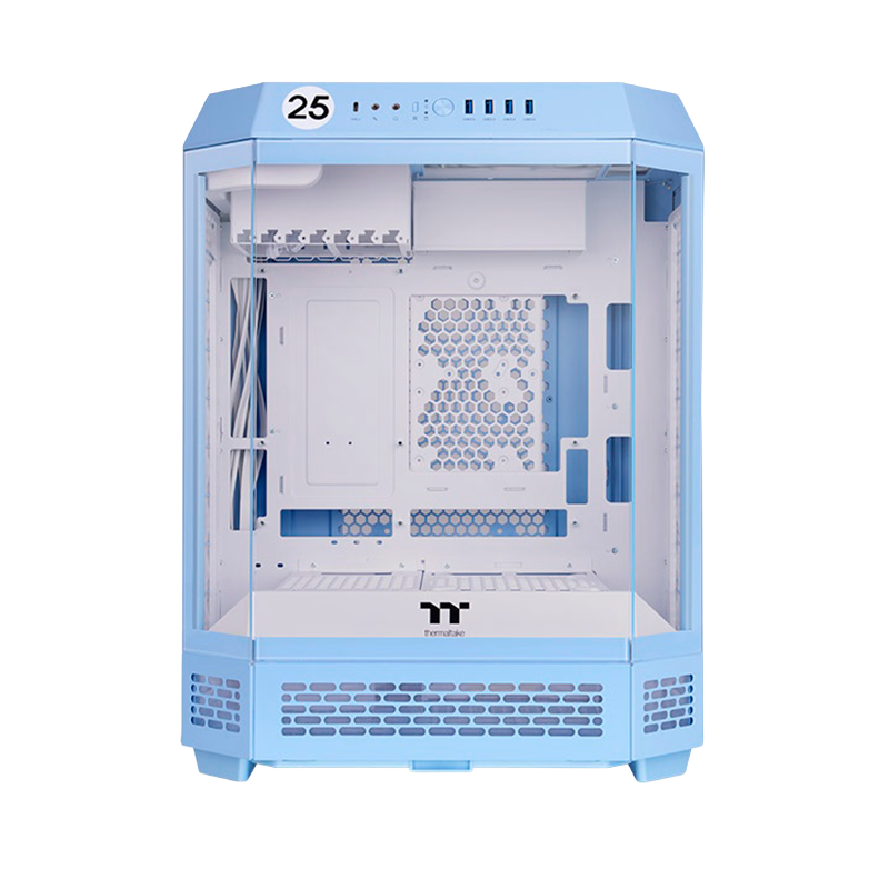 Gabinete THERMALTAKE The Tower 600 TG x2 Fans Hydrangea Blue