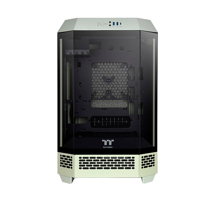 Gabinete THERMALTAKE The Tower 300 TG x2 Fans Matcha Green
