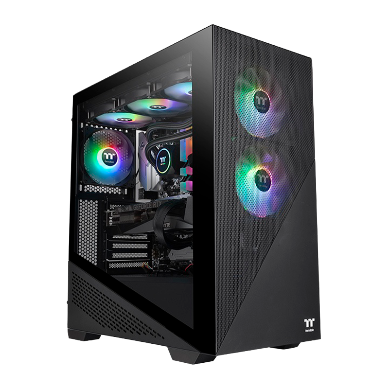 Gabinete THERMALTAKE Divider 370 TG x3 Fans ARGB Black