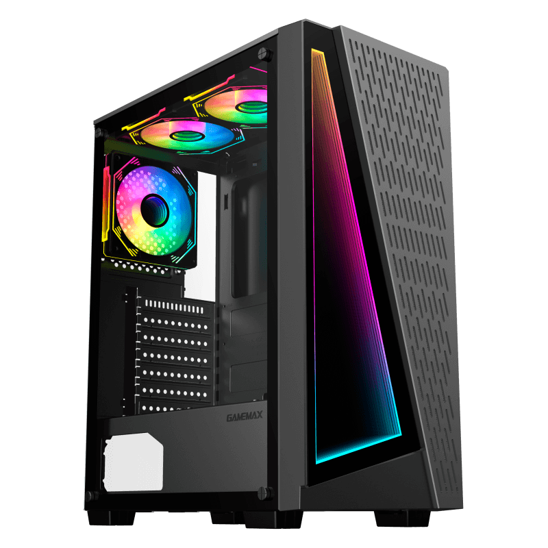 Gabinete GAMEMAX Prism x3 Fans ARGB ATX
