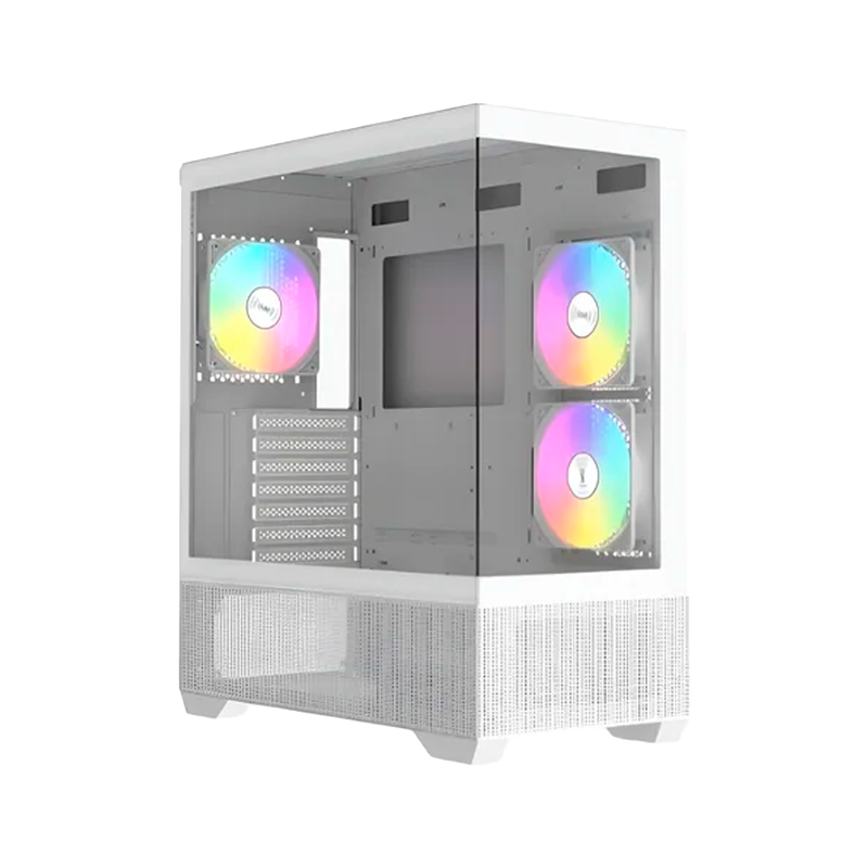 GABINETE RAIDMAX INFINITA I801 AIR X3 FANS ARGB WHITE E-ATX