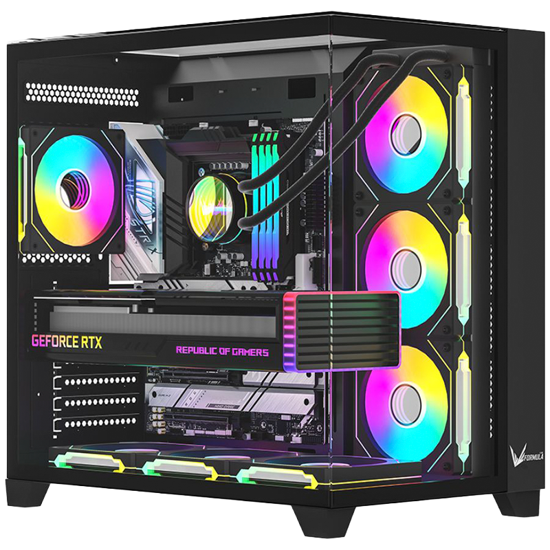 GABINETE FORMULA V CRYSTAL Z9 FLOE BLACK