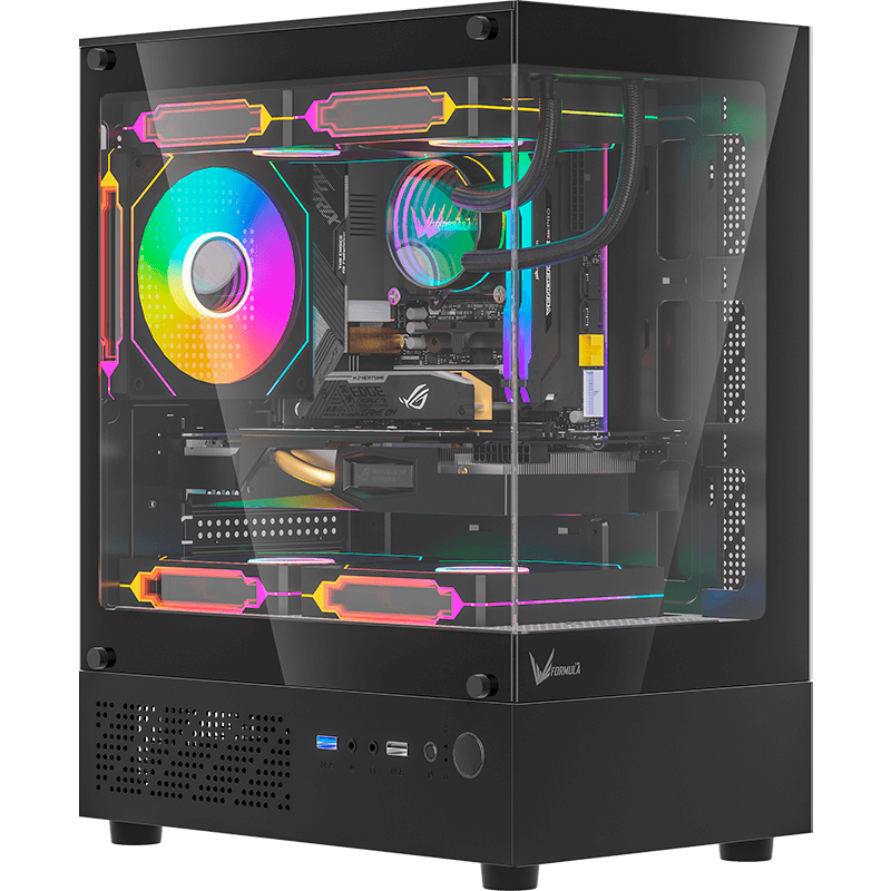 Gabinete FORMULA V Crystal Z1CM Plus Black