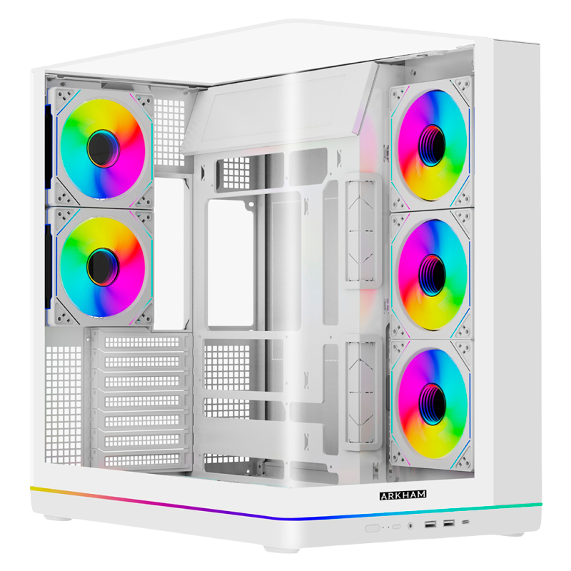Gabinete ARKHAM Boreal Blanco x4 Fans ARGB ATX