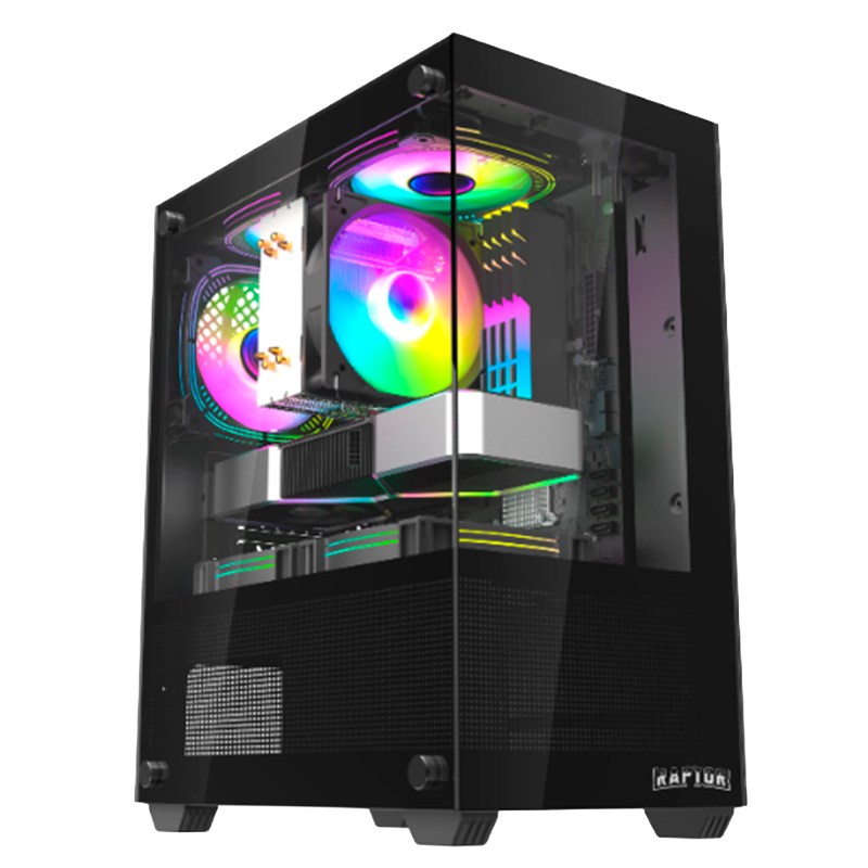 Gabinete RAPTOR Nova Prime TG x3 Fans RGB