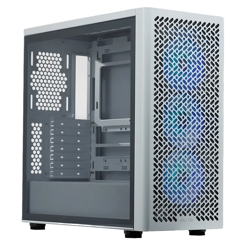 Gabinete COOLER MASTER Elite 502 x3 Fans ARGB White