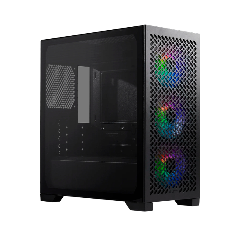 Gabinete COOLER MASTER Elite 302 x3 Fans ARGB Black