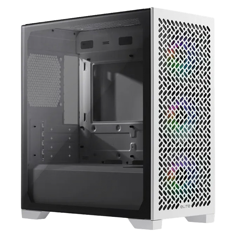 Gabinete COOLER MASTER Elite 302 x3 Fans ARGB White