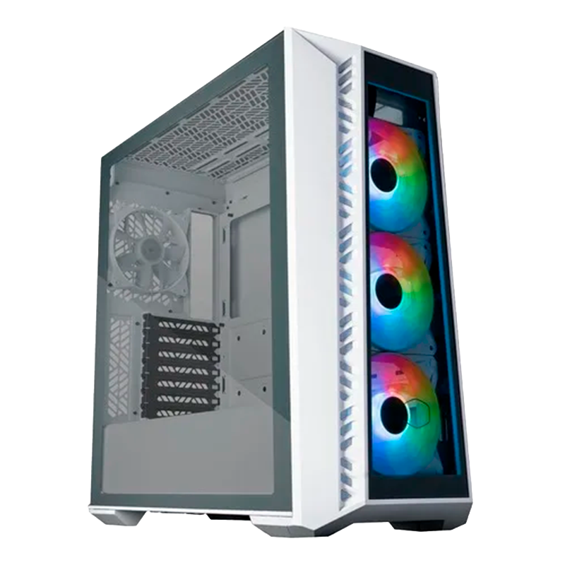 Gabinete COOLER MASTER MasterBox 520 Mesh x3 Fans ARGB White