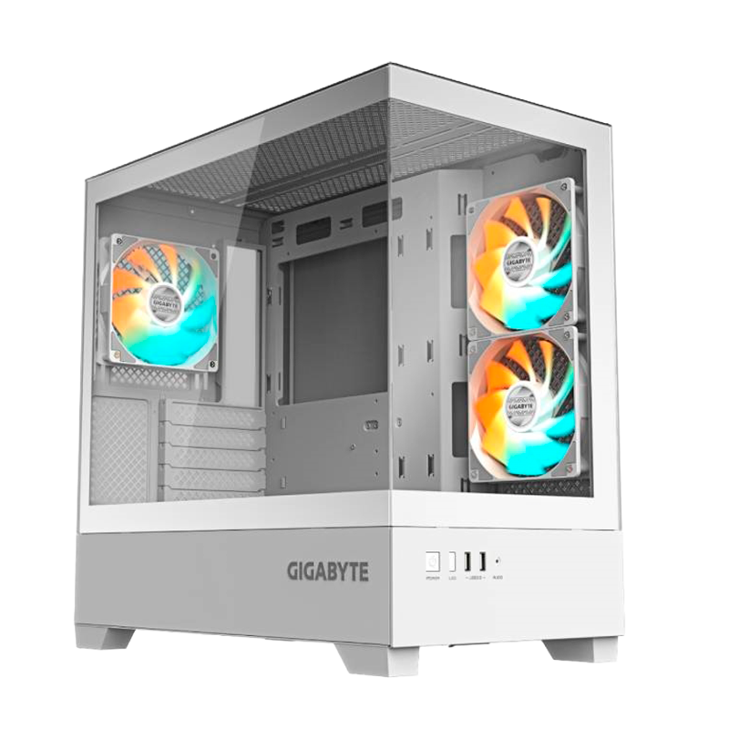 Gabinete GIGABYTE C201P White Panoramic M-ATX