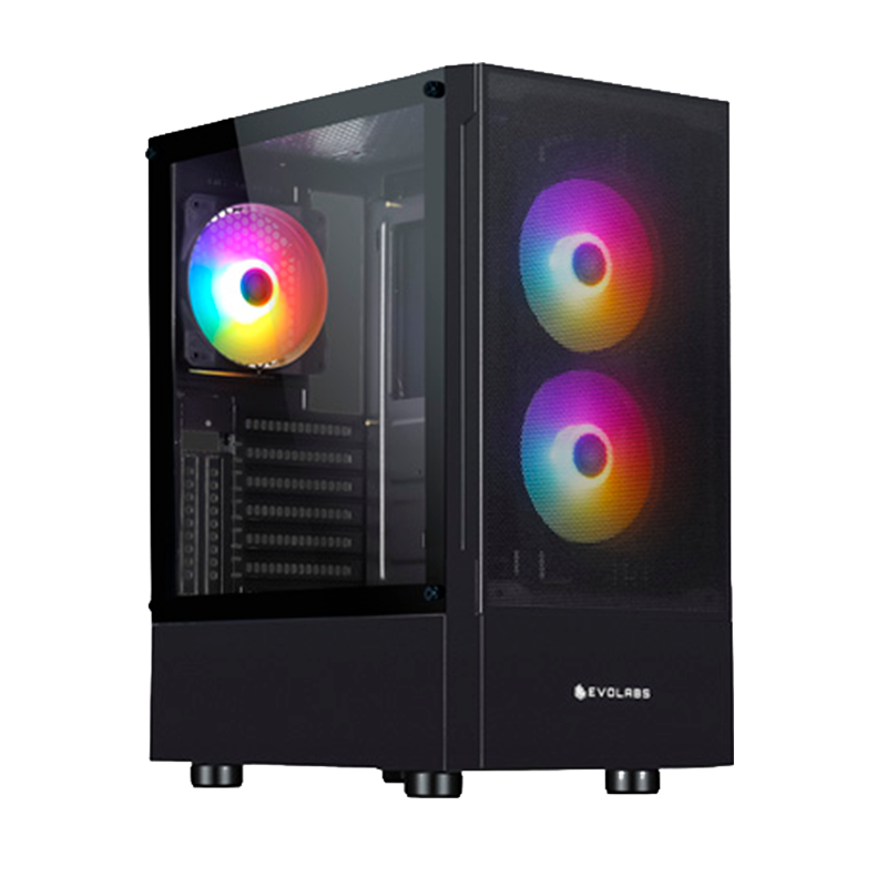 Gabinete EVOLABS Sophystix x3 Fans RGB ATX