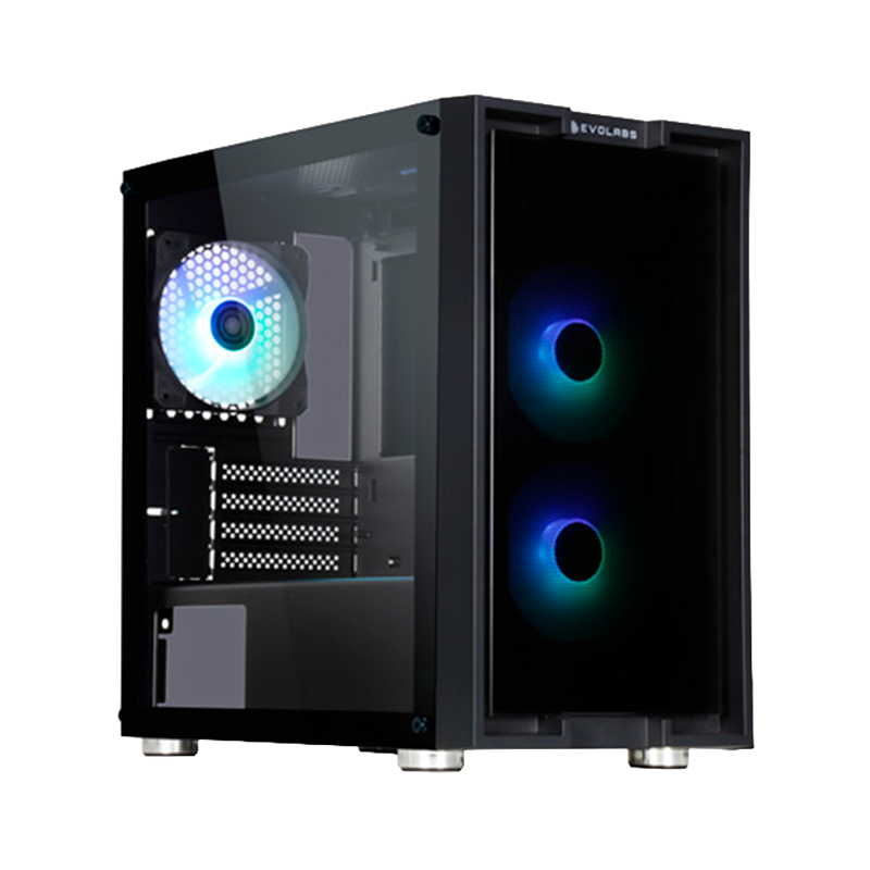 Gabinete EVOLABS Innov8 x3 Fans ARGB M-ATX