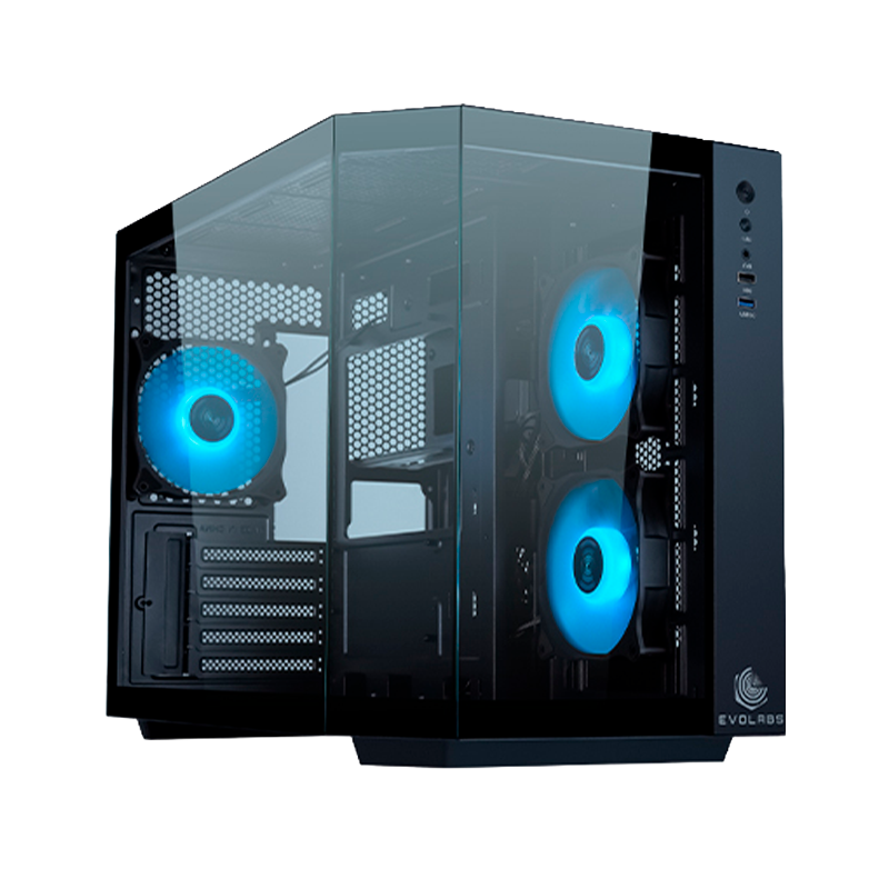 Gabinete EVOLABS Primacy Black x3 Fans ARGB M-ATX
