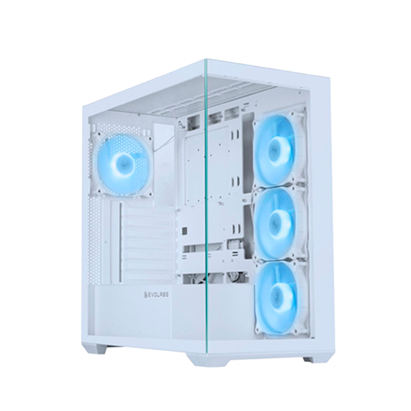 Gabinete EVOLABS Progression White x4 Fans ARGB ATX