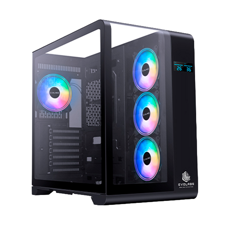Gabinete EVOLABS Synergy x4 Fans ARGB ATX