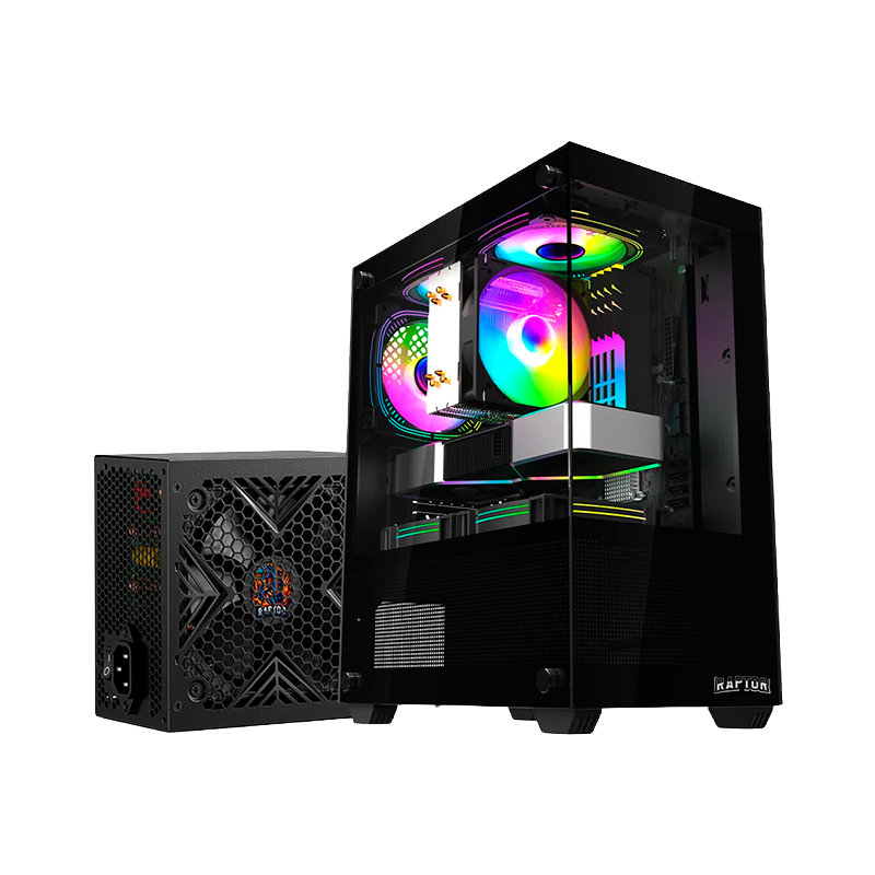Gabinete RAPTOR Nova Prime C/Fuente RAPTOR Volt 500W 80+ Bronze
