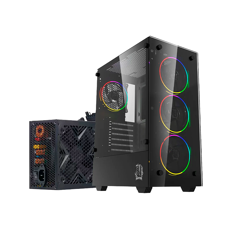 Gabinete RAPTOR Sentinel C/Fuente RAPTOR Volt 750W 80+ Bronze