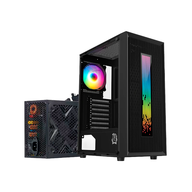 Gabinete RAPTOR Vortex C/Fuente RAPTOR Volt 650W 80+ Bronze