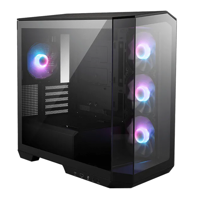 Gabinete MSI MAG Pano M100R PZ Micro ATX TG x2 ARGB Fan x4 Black