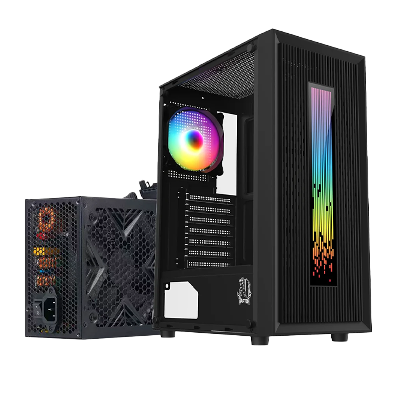 GABINETE RAPTOR VORTEX C/FUENTE RAPTOR VOLT 650W 80+ BRONZE