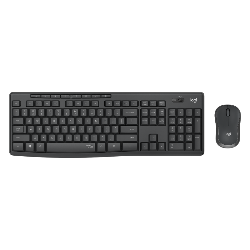 KIT LOGITECH Teclado + Mouse WIR MK295 Silent BLK 920-009792