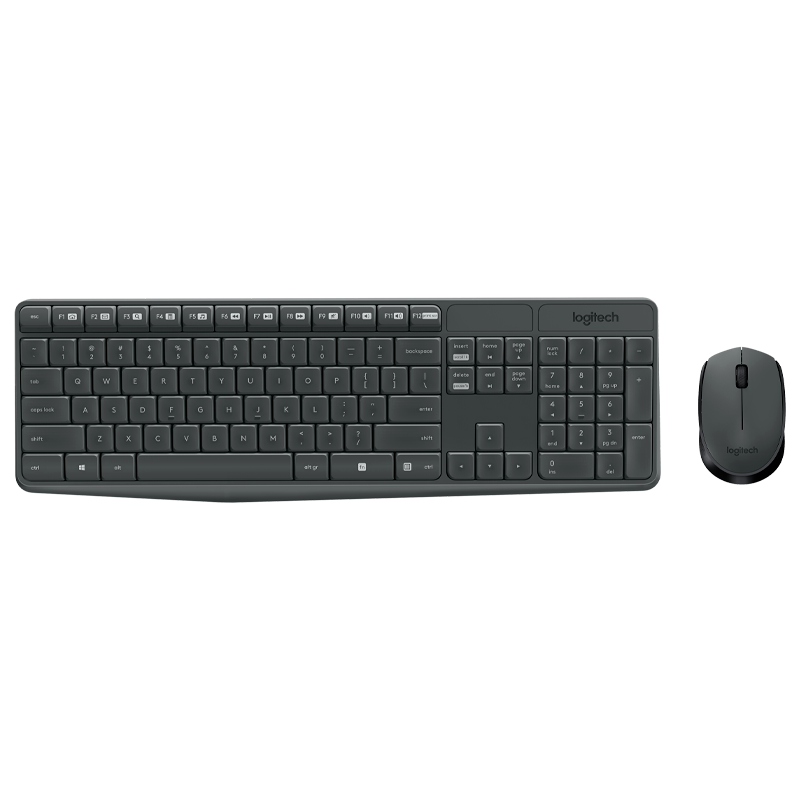 KIT LOGITECH Teclado + Mouse WIR MK235 Grey 920-007901 - Imagen 2