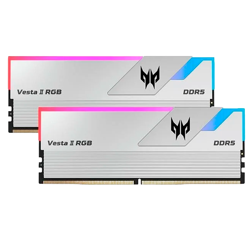 Memoria RAM DDR5 ACER PREDATOR 32GB 2x16GB 6000MHz Vesta II RGB Silver CL36