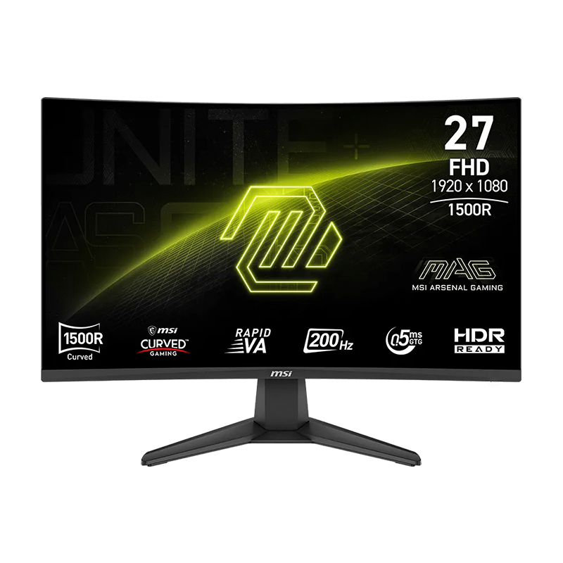 MONITOR GAMER MSI MAG 27" 200HZ FHD 1MS RAPID VA CURVO HDR 276CF
