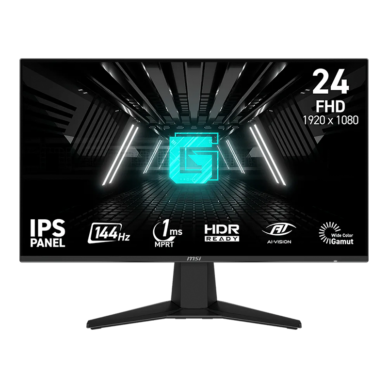 MONITOR GAMER MSI 24" 144HZ FHD 1MS IPS HDR AI VISION G242L E14