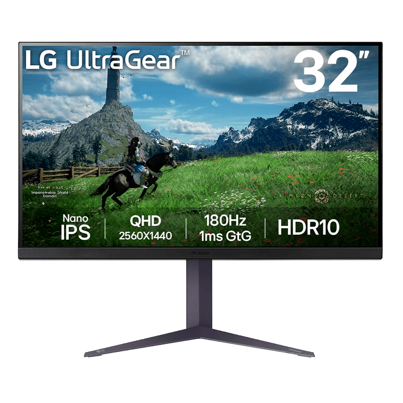MONITOR GAMER LG 32" 180HZ QHD 1440P 1MS NANO IPS ULTRAGEAR HDR10 32GS85Q-B
