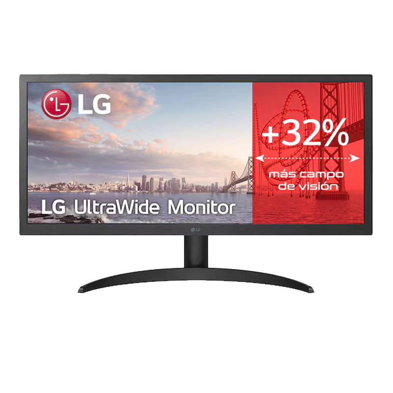 Monitor LG 26" 75Hz QHD 1440P 5MS IPS Ultrawide WFHD Narrow Bezel 26WQ500-B
