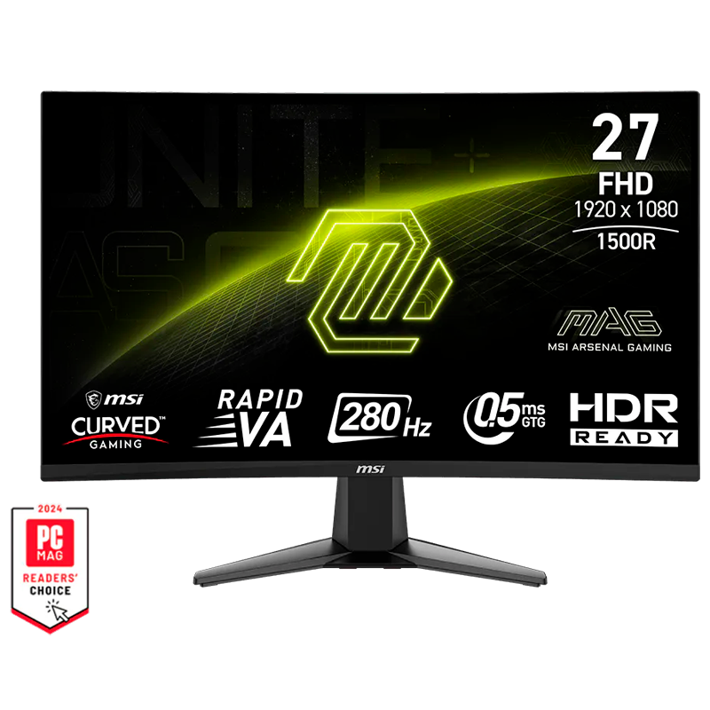 MONITOR GAMER MSI MAG 27" 280HZ FHD VA CURVO 0.5MS HDR 276CXF